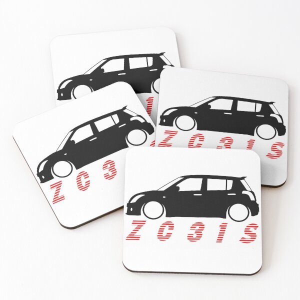 Item preview, Swift Sport ZC31S 5dr Black Silhouette Red Text designed and sold by ChasingBRoads.