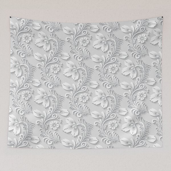 Item preview, 3d Floral White Ornament designed and sold by Ross-Sergey.