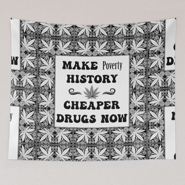 Item preview, Make Poverty History Cheaper Drugs Now - Dope Frame in Black on White designed and sold by NoMatterLab.