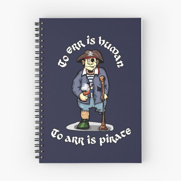 Item preview, To err is human - to arr is pirate (peg leg pirate) funny designed and sold by SolidEarthArt.