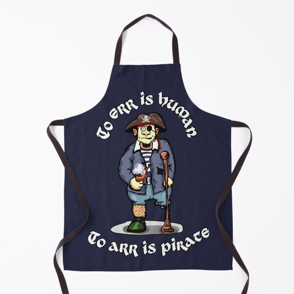Item preview, To err is human - to arr is pirate (peg leg pirate) funny designed and sold by SolidEarthArt.