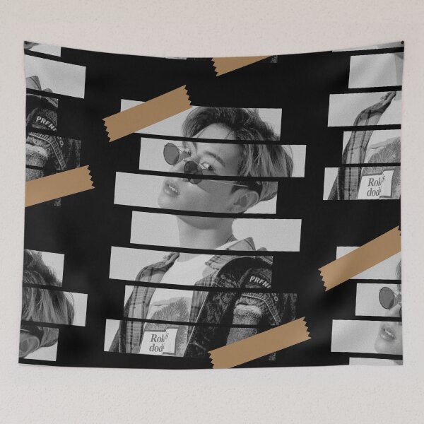 Item preview, Mark Tuan GOT 7 Mark Korean Kpop Monochrome Stripe Design designed and sold by Piosenka Art.
