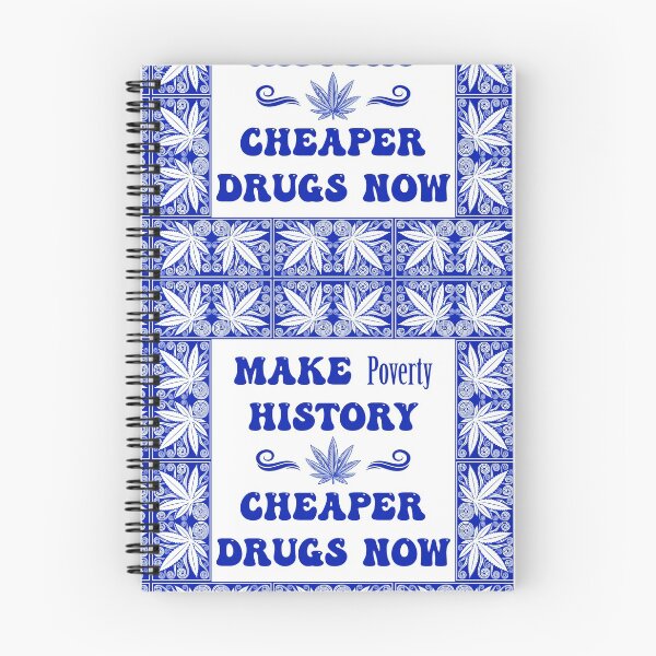 Item preview, Make Poverty History Cheaper Drugs Now - Dope Frame in Blue on White designed and sold by NoMatterLab.