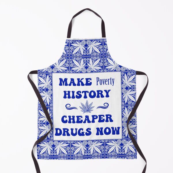 Item preview, Make Poverty History Cheaper Drugs Now - Dope Frame in Blue on White designed and sold by NoMatterLab.