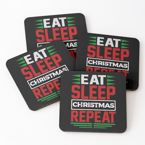 Item preview, Eat. Sleep. Christmas. Repeat. (Dark) designed and sold by the-krisney-way.