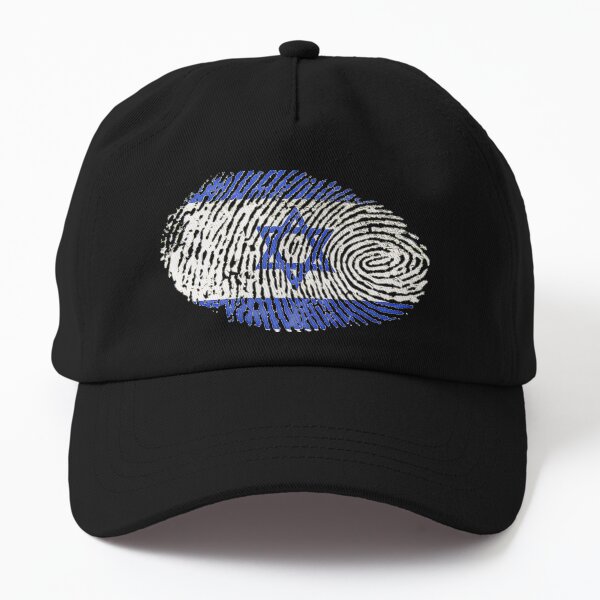 Israel Fingerprint Israeli Flag Design Jewish Heritage Gift Dad Hat