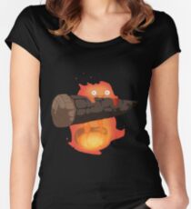 calcifer Women's Fitted Scoop T-Shirt