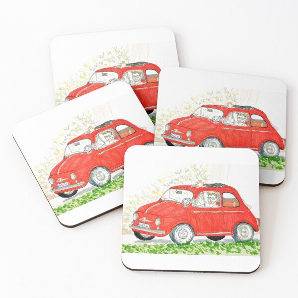 Item preview, Sebastian Vettel and his Vintage Fiat 500 designed and sold by Marjitect.