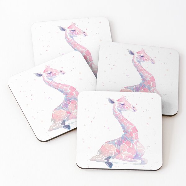 Item preview, Sleepy Baby Giraffe | cute animals | Watercolor Hand painting designed and sold by Leiratorii.