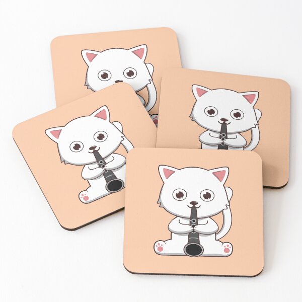 Item preview, Cute White Cat Playing The Clarinet designed and sold by Luan Huynh.