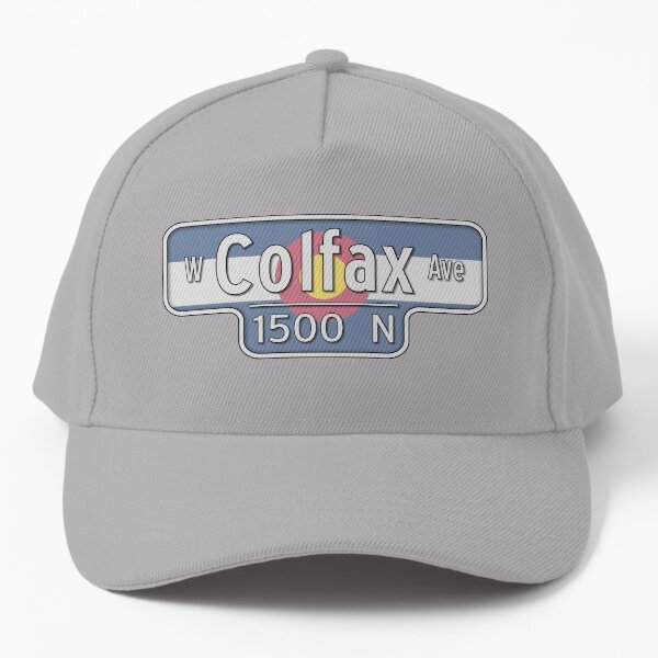 West Colfax Ave Street Sign - Colorado State Flag Baseball Cap
