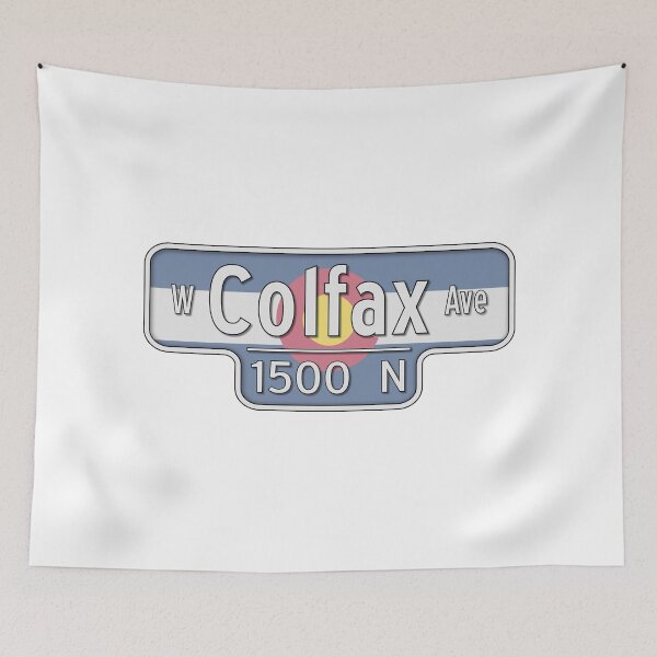 Item preview, West Colfax Ave Street Sign - Colorado State Flag designed and sold by RonTo.