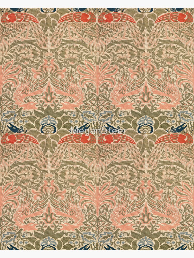 Thumbnail 3 of 3, Sticker, Peacock and Dragon by William Morris, 1878 designed and sold by MeganSteer.
