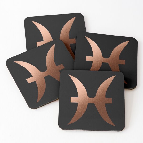 Artikelvorschau, Fische Sternzeichen Kupfer Metallic Design von Fische Sternzeichen Symbol und Zeichen, Fische Astrologie entworfen und verkauft von ARTsPlural.