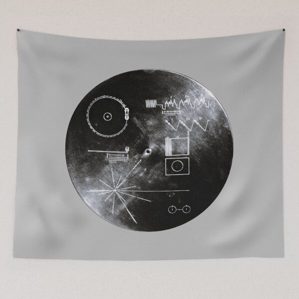 Item preview, The Voyager Golden Record - black and white designed and sold by trendistudio.