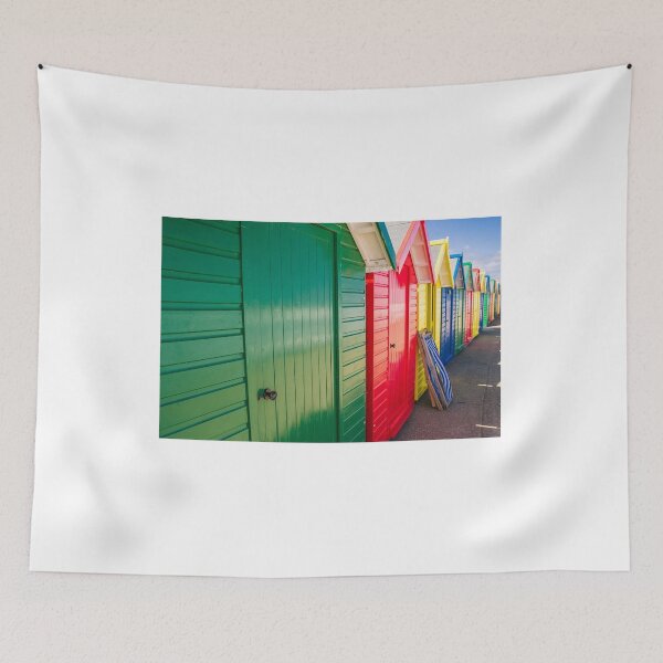 Item preview, Line of Beach Huts next to the promenade in Whitby designed and sold by MichaelBShannon.