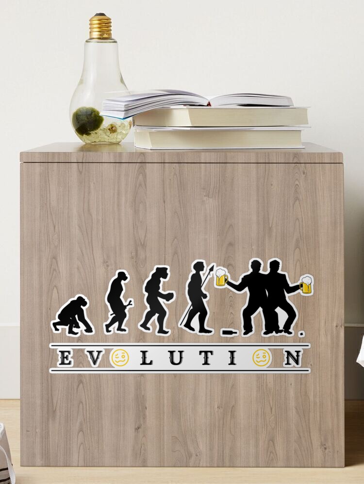 Funny Drinking Evolution, Beer Drinker gifts for Drunk Sticker for Sale by  Click-Like