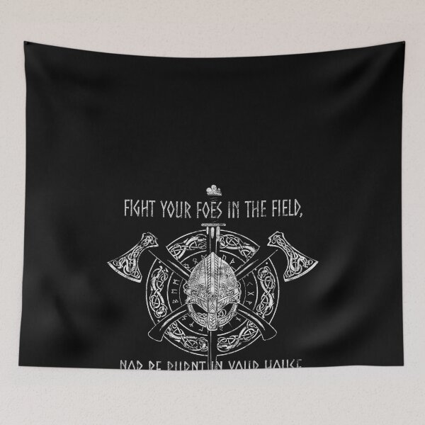 Item preview, Distressed Fight your foes in the field nor be burnt in your house. designed and sold by ProfCatPardus.