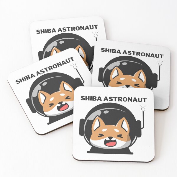 Item preview, SHIBA  INU astronaut BLACK designed and sold by wildwhimsical.