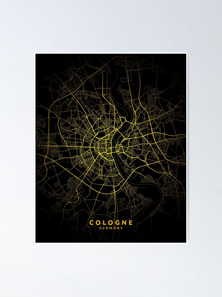 "Minimal City Maps - Köln, Deutschland Karte" Poster von hayumaps