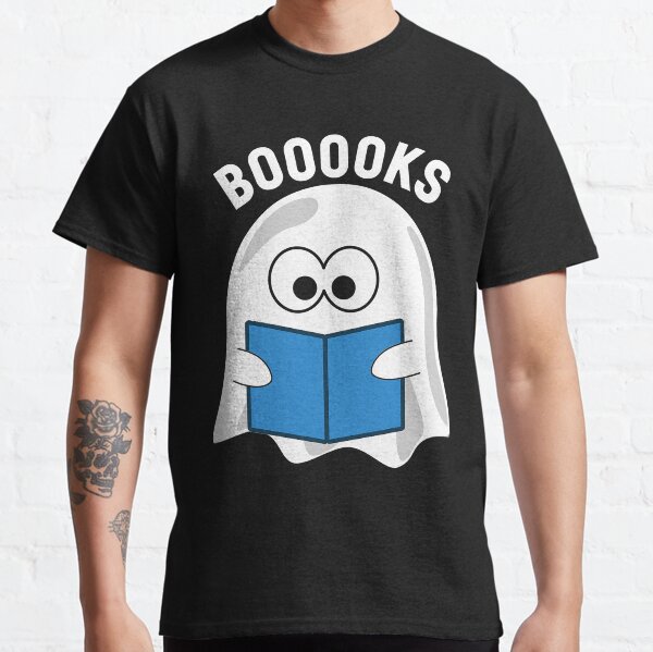 Funny Ghost Books Librarian Halloween Library Book Reader Classic T-Shirt