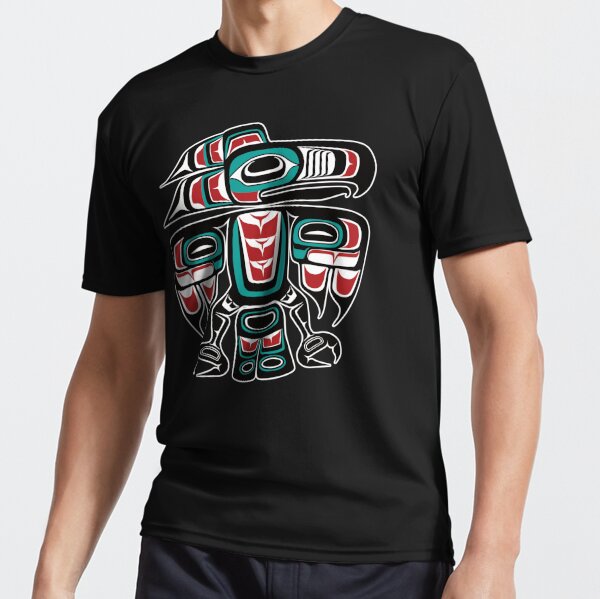 Haida Tlingit Native Raven Totem Active T-Shirt