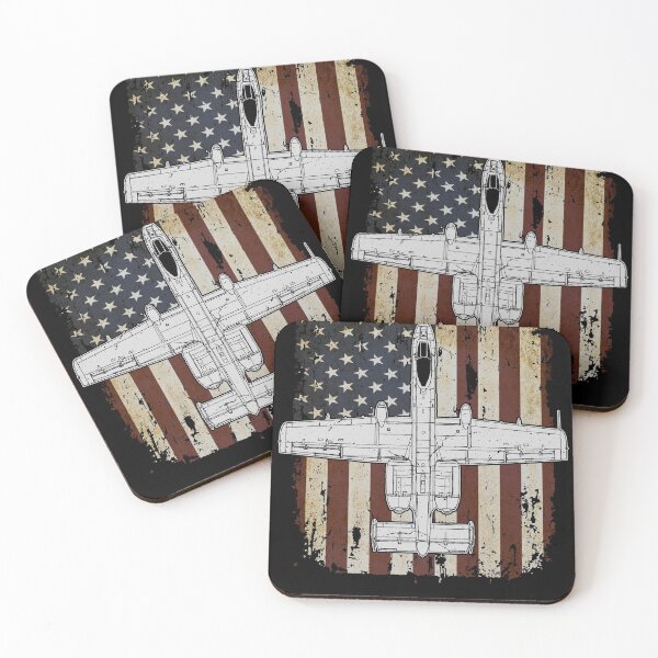 Item preview, A-10 Warthog Thunderbolt US Aircraft Plane USAF Airplane American Flag designed and sold by DigitalBadger.