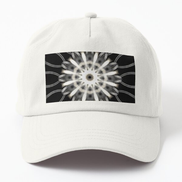 Silver Beige Floral Dad Hat