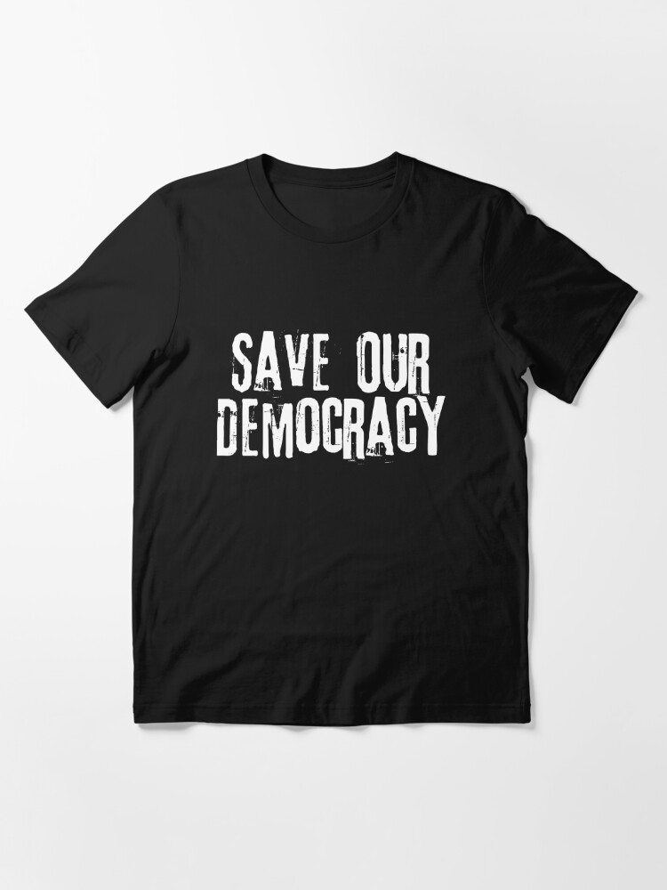 Save Our Democracy Now Political Grunge Text Design