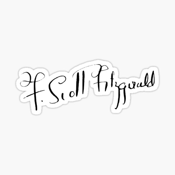 F. Scott Fitzgerald Signature Sticker