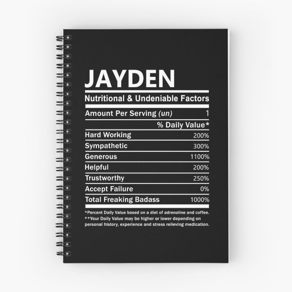 Item preview, Jayden Name T Shirt - Jayden Nutritional And Undeniable Factors Gift Item Tee designed and sold by ymaszcarme.