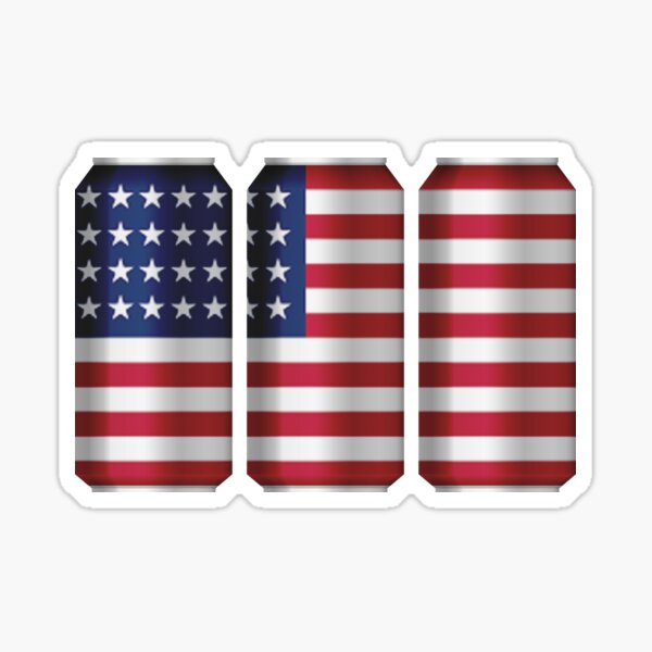 Usa Patriotic Beer Cans Usa Sports Team Sticker For Sale By Funny