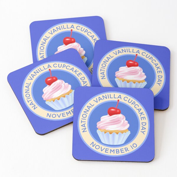 Item preview, National Vanilla Cupcake Day, cherry designed and sold by HolidayBug.