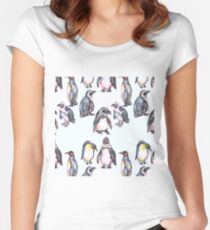 Penguin Party Women's Fitted Scoop T-Shirt
