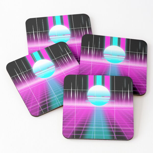 Item preview, synthwave sunset grid l vaporwave sunset grid retro designed and sold by Bossin.
