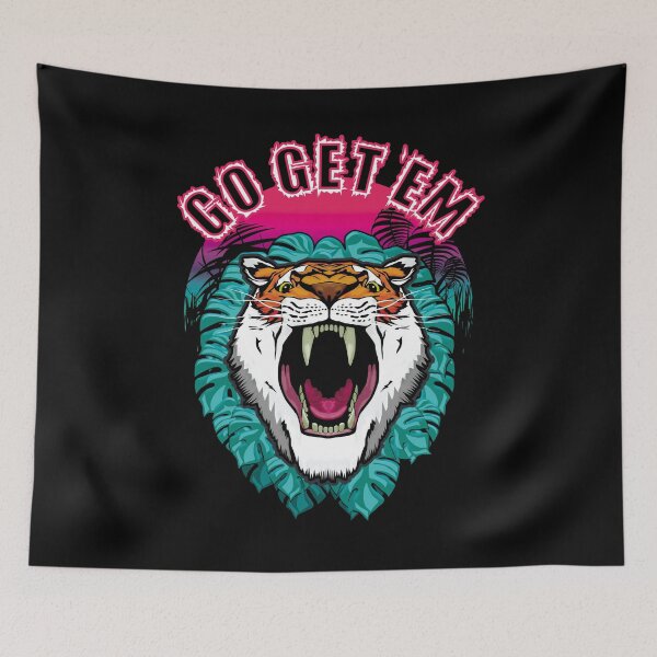 Item preview, Go Get Them - Tiger Face Quotes designed and sold by TMBTM.