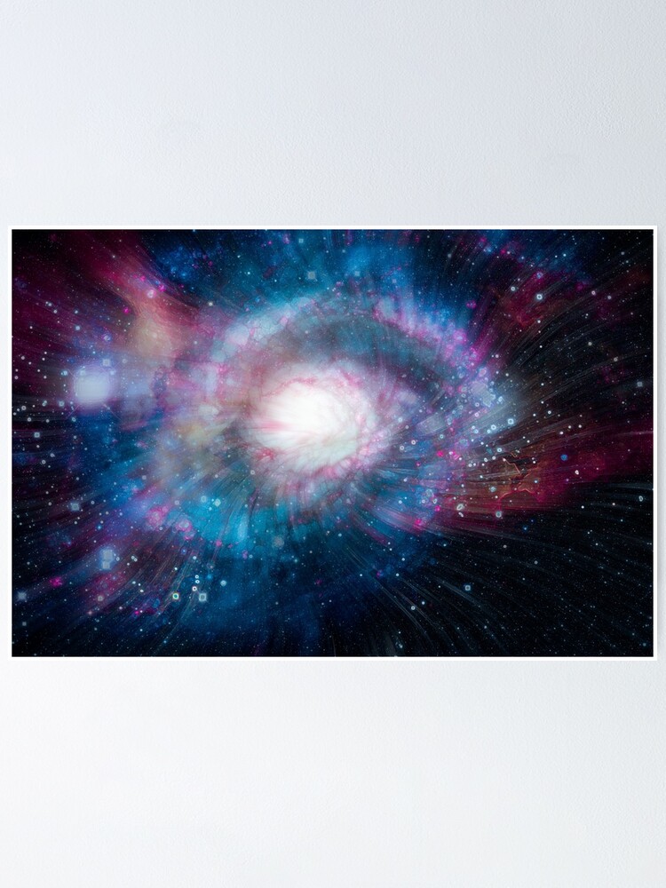 abstract space blacklight galaxy - hypercolor stars nova nebula | Poster