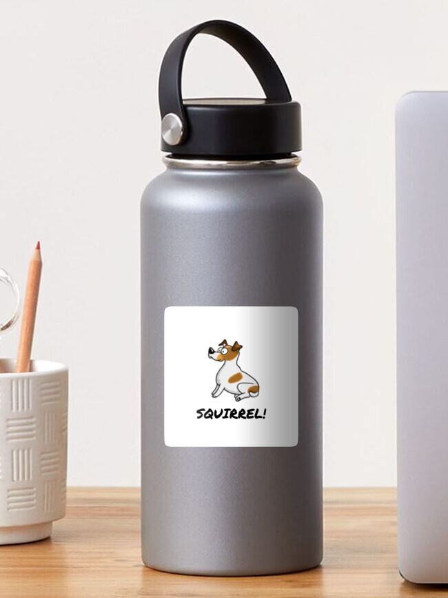 Thumbnail 1 of 3, Sticker, One Dog Squirrel Detection Squad! designed and sold by bluemerleminion.