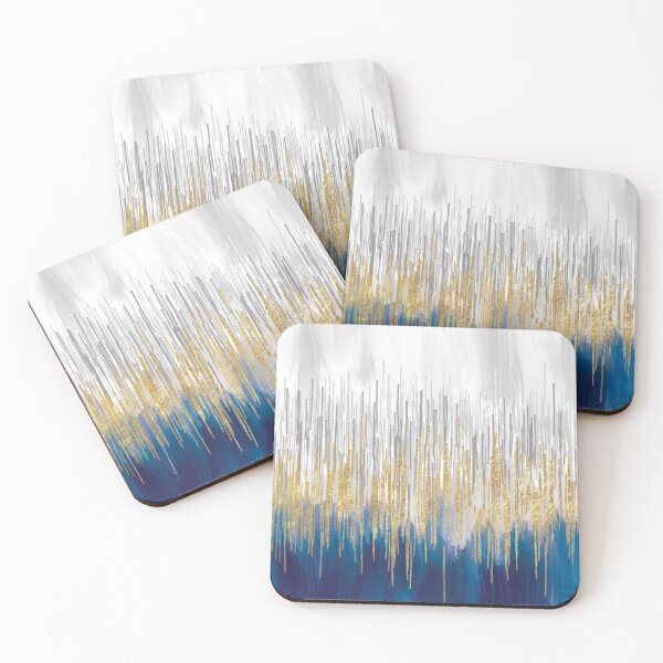Aperçu de l'œuvre Bleu abstrait et or créée et vendue par Harman83.