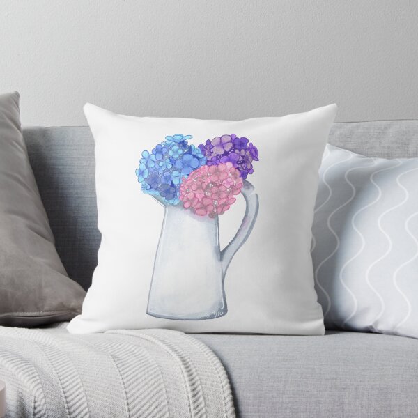Hydrangea Throw Pillow