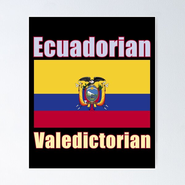 Item preview, Ecuadorian Valedictorian With Flag designed and sold by artfulnotebook.