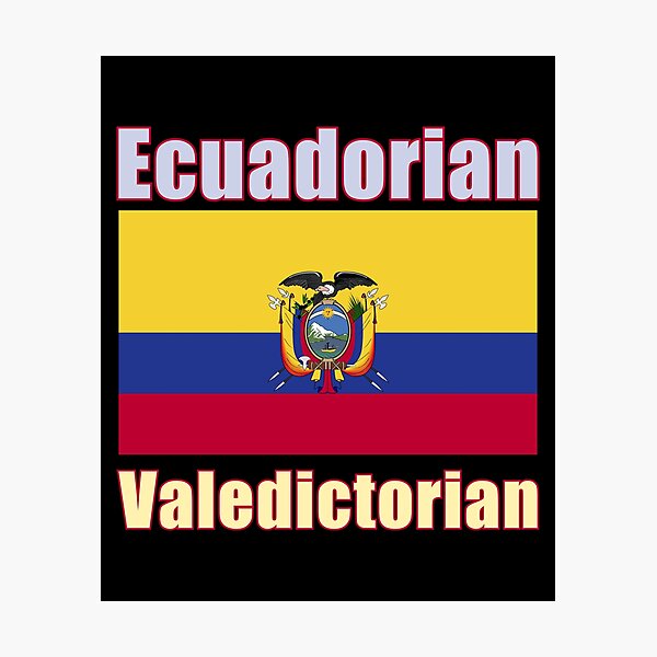 Item preview, Ecuadorian Valedictorian With Flag designed and sold by artfulnotebook.