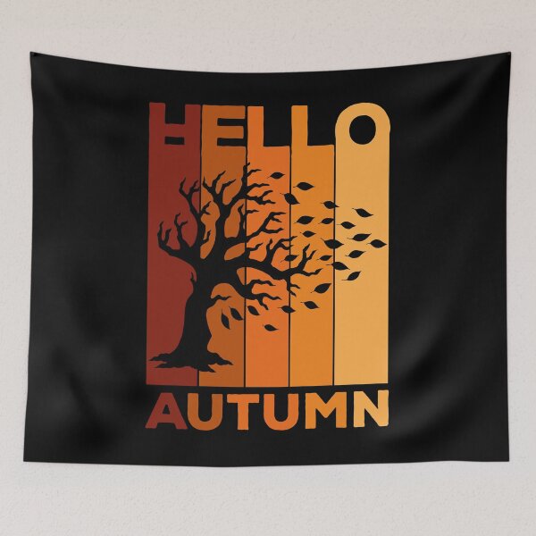 Item preview, Hello Autumn - Retro Vintage Design for Fall lovers designed and sold by Kipcio.