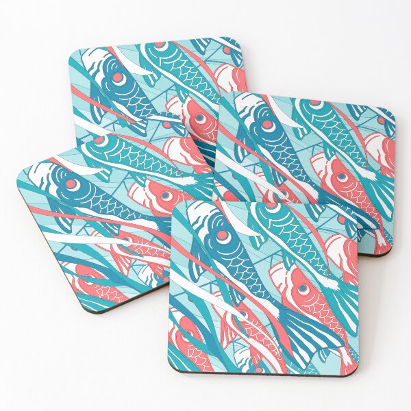Item preview, The cute Japanese koinobori pattern with koi carp designed and sold by AnGoArt.