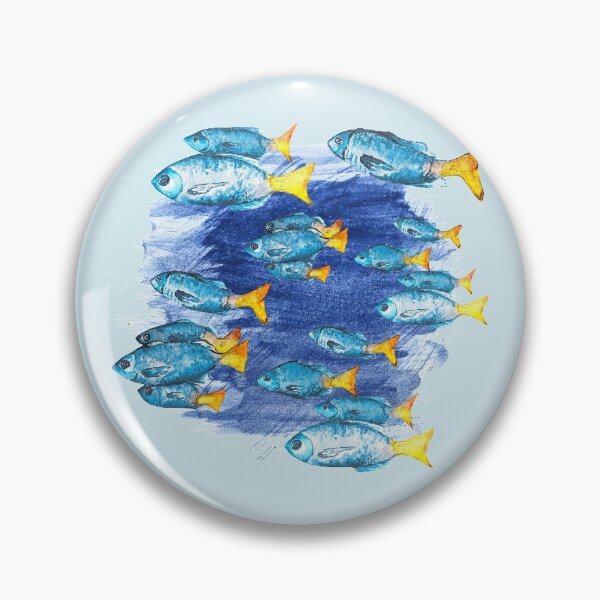 Item preview, watercolor painted fishes designed and sold by VinBasis.