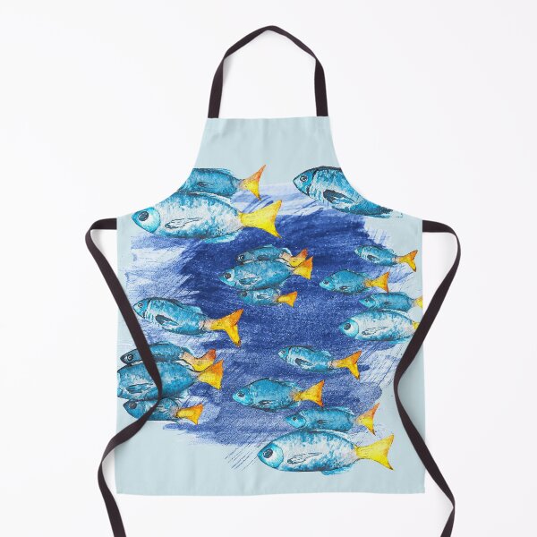 Item preview, watercolor painted fishes designed and sold by VinBasis.
