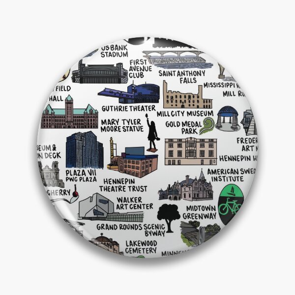 Item preview, Minneapolis Map  designed and sold by fiberandgloss.