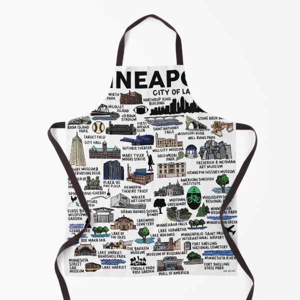 Item preview, Mapa de Minneapolis designed and sold by fiberandgloss.