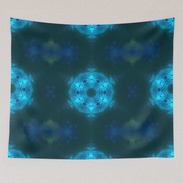 Artikelvorschau, Psychedelisches Kaleidoskop Blaue Schneeflocke entworfen und verkauft von WormholeOrbital.