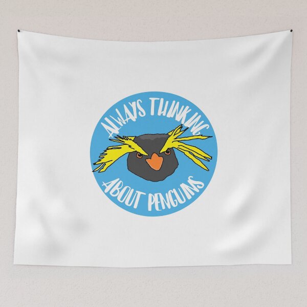 Item preview, Always Thinking About Penguins (Rockhopper Design) designed and sold by RevolutionInPaint.